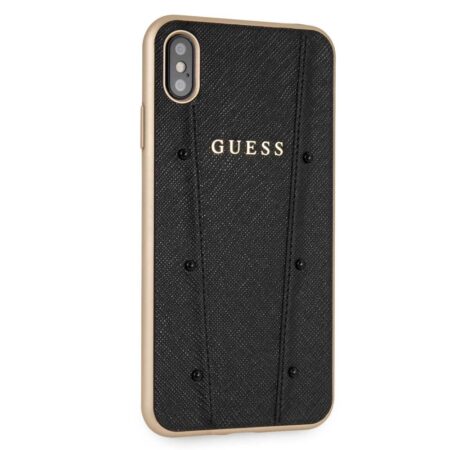 Plastik Guess Iphone XS Max (must/mustad pärlid)