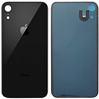 Varuosa iPhone XR tagumine klaas suurema avaga kaamera jaoks (must)