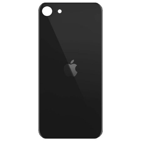 Varuosa Iphone SE 2020 tagumise kaane klaas must (suurem ava kaamera jaoks)
