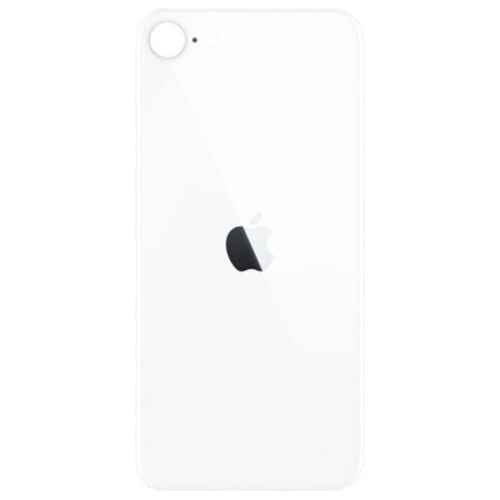 Varuosa Iphone SE 2020 tagumise kaane klaas valge (suurem ava kaamera jaoks)