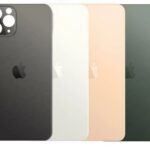 Varuosa iPhone 12 Pro Max tagumine klaas suurema avaga kaamera jaoks (must)