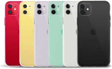 Varuosa iPhone 11 tagumine klaas suurema avaga kaamera jaoks (kollane)