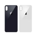 Varuosa iPhone X tagumine klaas suurema avaga kaamera jaoks (silver)