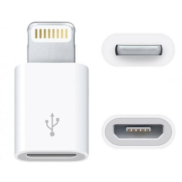 Üleminek Micro USB - Lightning (valge)