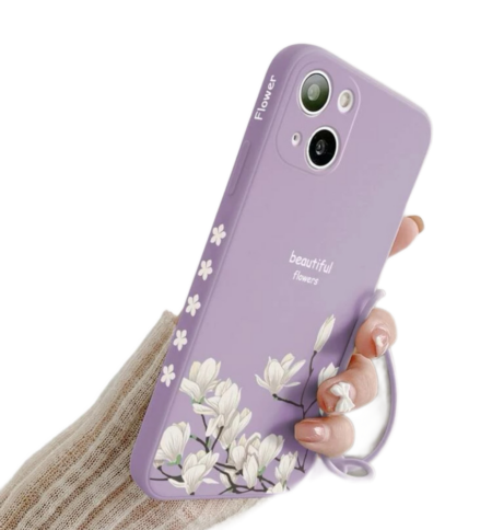 Ümbris Floral ripatsiga iPhone 13 Pro (lilla)