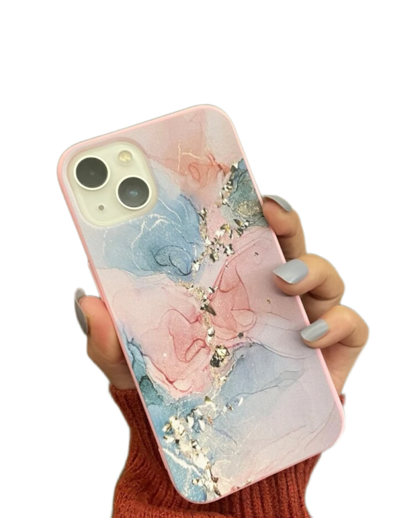 Marble Glitter Ümbris Iphone 13 Pro (roosa)