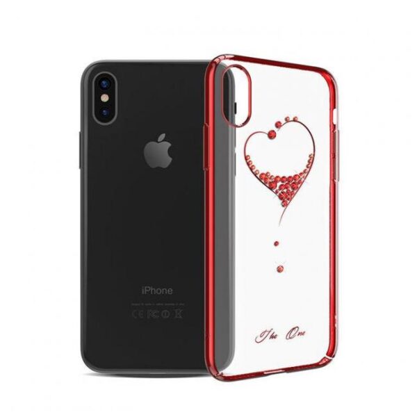 Kingxbar Wish Series Ümbris with original Swarovski crystals Iphone X/ Iphone XS (punane)