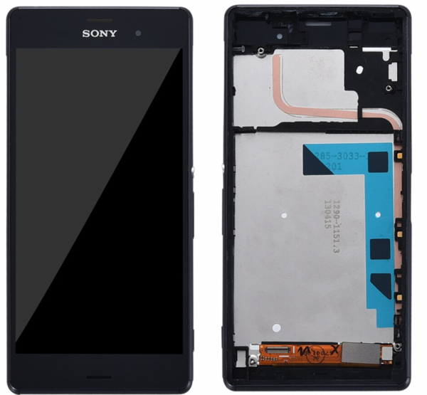 Varuosa Sony Xperia Z3 LCD ekraan + puutepaneel raamiga (must)