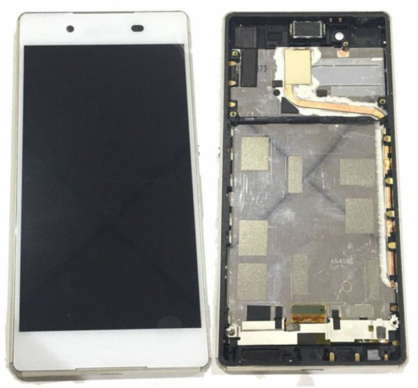 Varuosa Sony Xperia Z3 LCD ekraan + puutepaneel raamiga (valge)