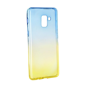 Silikoon Ombre Ultra Slim Samsung Galaxy A8 Plus 2018 (sinine/kollane)