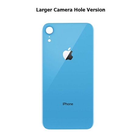 Varuosa iPhone XR tagumine klaas suurema avaga kaamera jaoks (sinine)