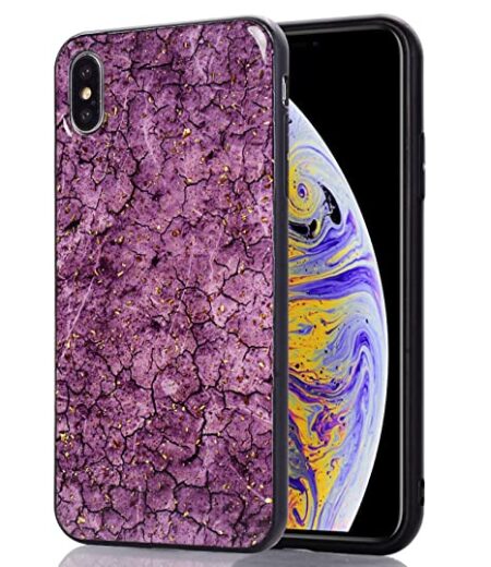 Silikoon Marmor Ümbris Iphone X/ Iphone XS (lilla)