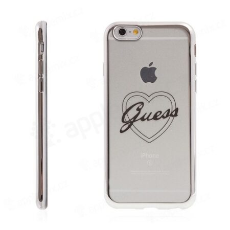 Silikoon Südamega Guess Iphone 6/ Iphone 6S (hõbe raam)