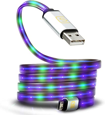 Micro USB juhe LED valgustusega