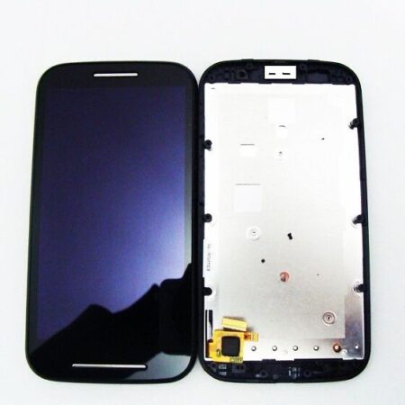 Varuosa Motorola MOTO E displei LCD moodul raamiga (must)