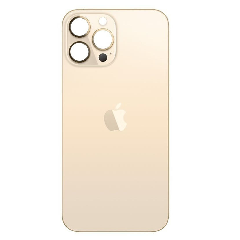 Varuosa iPhone 13 Pro Max tagumine klaas suurema avaga kaamera jaoks (kuldne)
