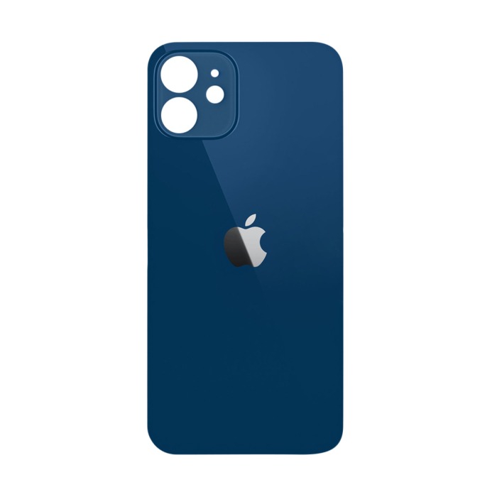 Varuosa iPhone 12 mini tagumine klaas suurema avaga kaamera jaoks (sinine)