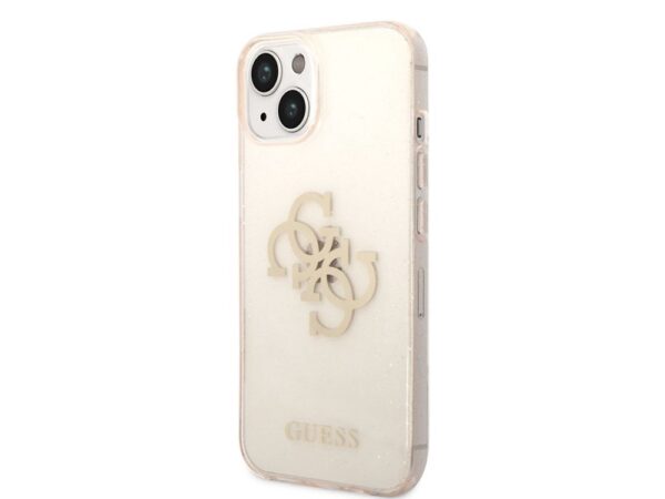 Guess ümbris TPU Big 4G Full Glitter Case for iPhone 13 Mini (kuldne)