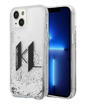 Karl Lagerfeld Ümbris KLHCP14XLBKLCS Iphone 14 Pro Max (Liguid glitter big KL Logo/ Silver)