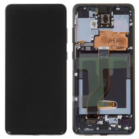 Varuosa LCD Samsung Galaxy S20 Plus /G985F koos raamiga service pack Cosmic Black (grade A)