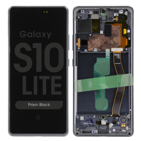 Varuosa Samsung G770F / Galaxy S10 lite LCD ekraan raamiga originaal (Prism Black)