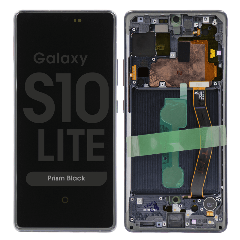 Varuosa Samsung G770F / Galaxy S10 lite LCD ekraan raamiga originaal (Prism Black)