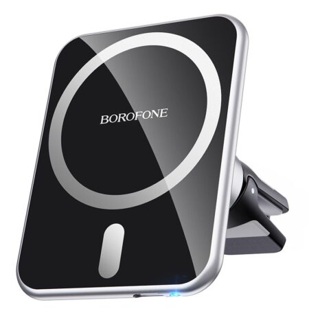 Autolaadija-hoidik Borofone BH43 MagSafe, 15W (must)