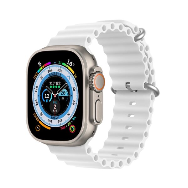 Kellarihm Dux Ducis OceanWave Apple Watch 38 / 40 / 41mm (valge)