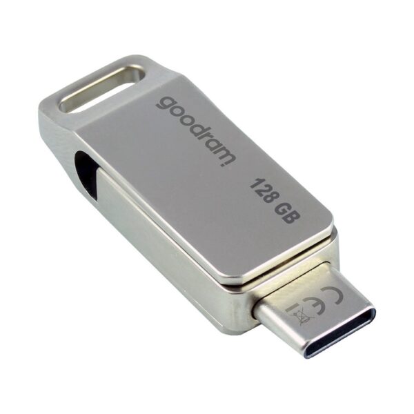 Mälupulk Goodram 128 GB USB 3.2 Gen 1 USB / USB C OTG (hõbedane)