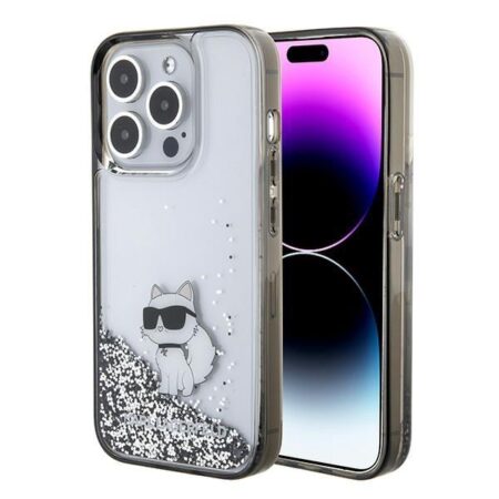 Ümbris Karl Lagerfeld KLHCP15LLKCNSK Liquid Glitter iPhone 15 Pro (läbipaistev)