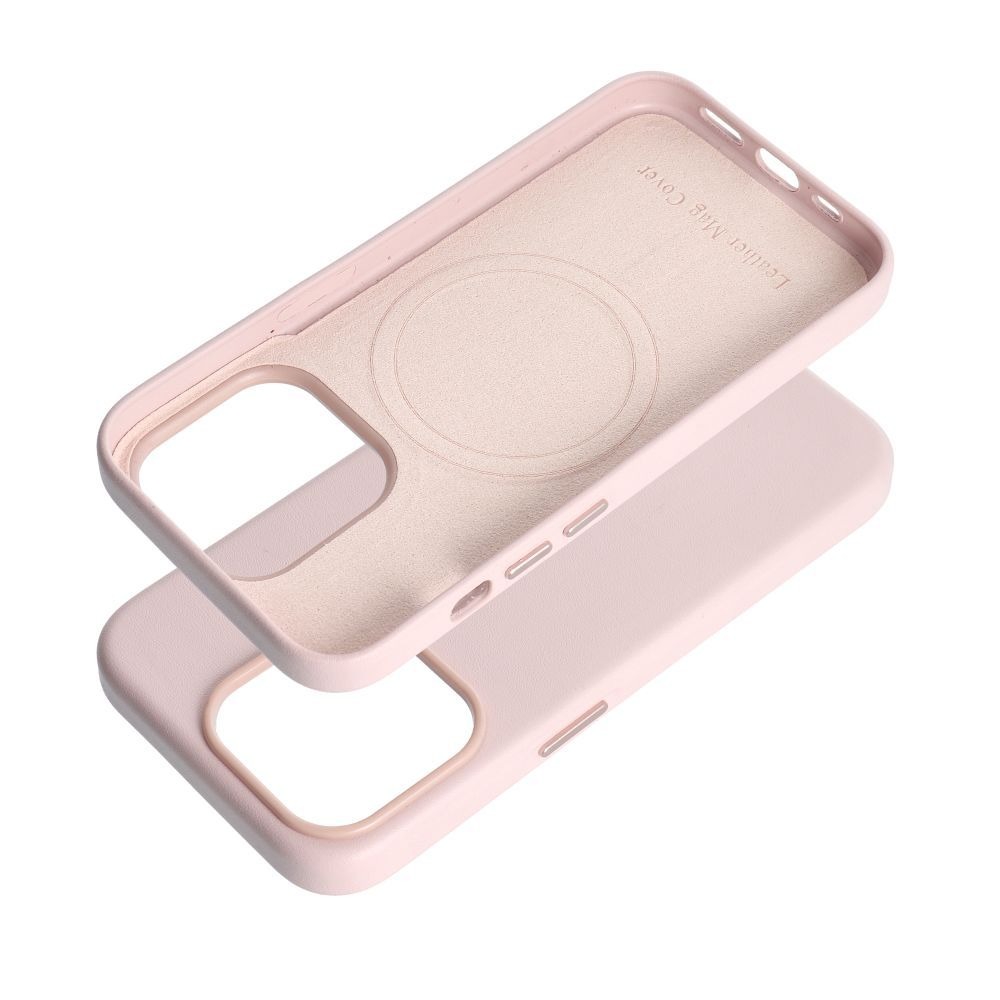 Ümbris MagSafe nahast iPhone 15 Pro (roosa)