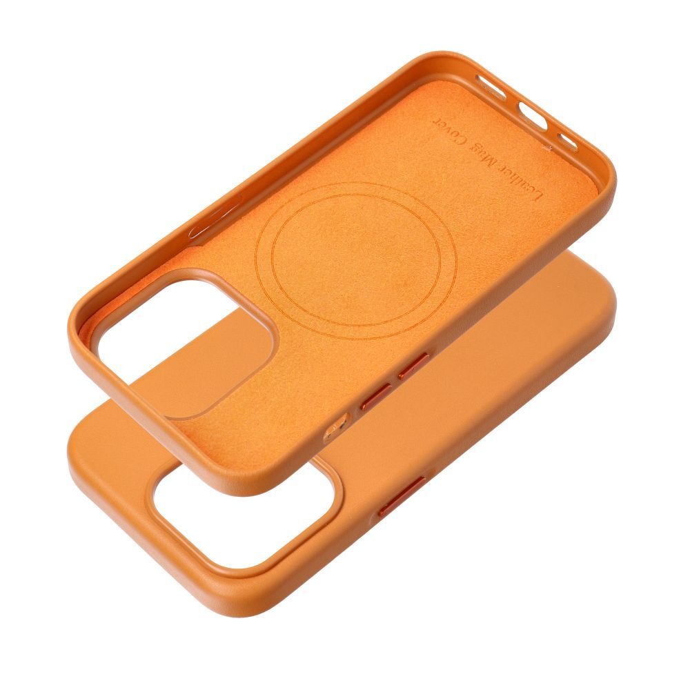 Ümbris MagSafe nahast iPhone 15 Pro (oranž)