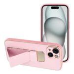 Silikoon Forcell Leather Kickstand Iphone 15 Pro (roosa) Silikoon Forcell Leather Kickstand Iphone 15 Pro (roosa)