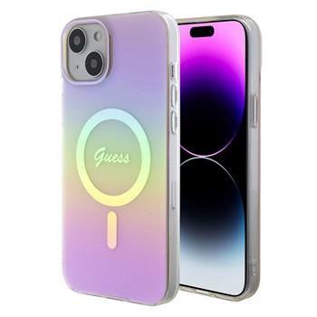 Guess Ümbris GUHMP15LHITSP IML Iridescent Script MagSafe iPhone 15 Pro (Roosa)