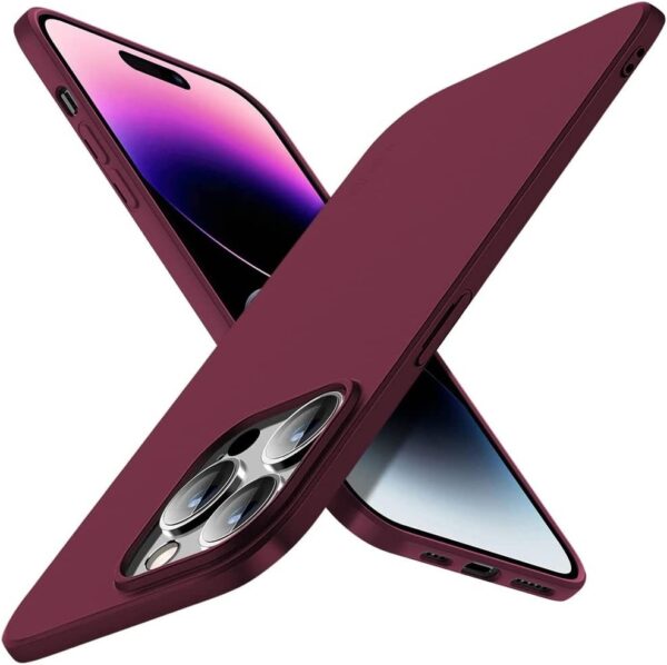 Silikoon X-Level Guardian iPhone 15 Pro (viinamari)