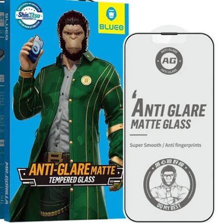 Kaitseklaas "Mr. Monkey Anti-Glare" Full Glue iPhone 14 Pro Max / 15 Plus Matte (must)