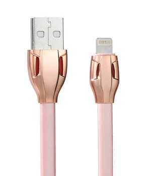 USB juhe LASER RC-035I - USB TO LIGHTNING  (1m/ roosa)