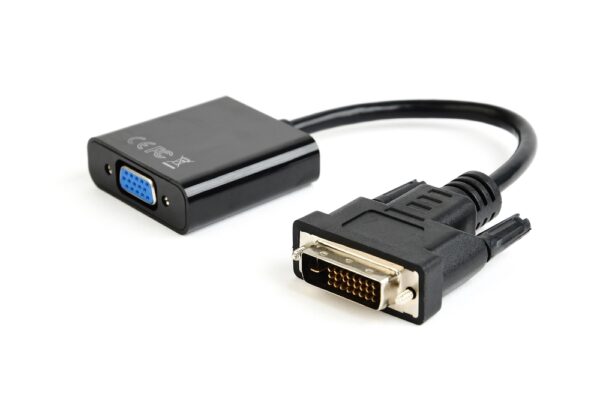 Cablexpert DVI-D to VGA adapter-juhe, 20cm (must)