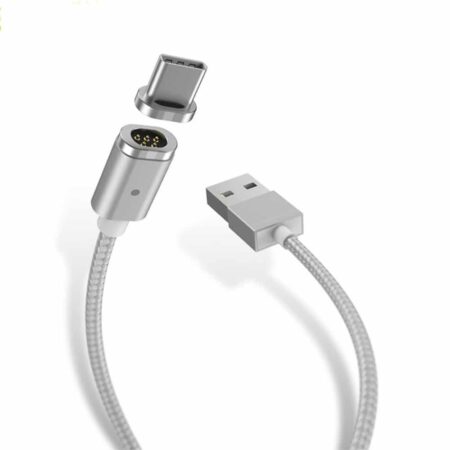 Magnetic USB juhe Type-C (hõbedane)