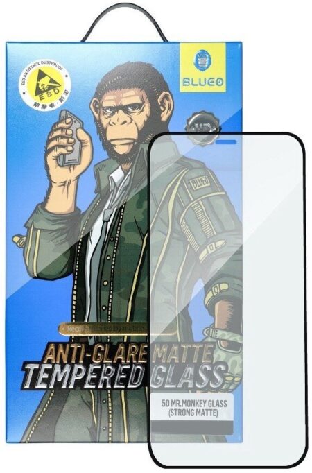 Kaitseklaas "5D Mr. Monkey" Full Glue Strong Matte iPhone 12 Pro Max (must)