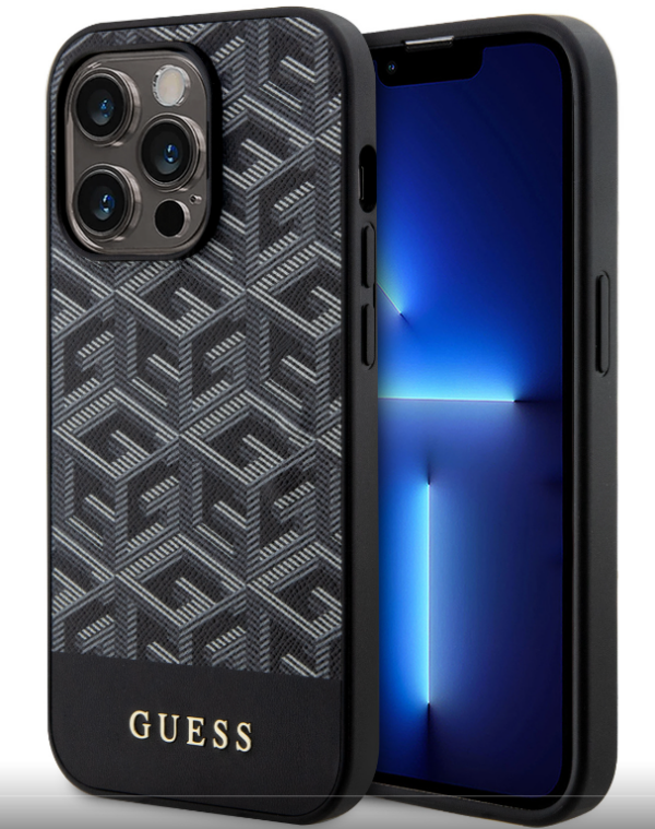 Guess Ümbris PU G Cube GUHMP15SHGCFSEK MagSafe iPhone 15 (must)