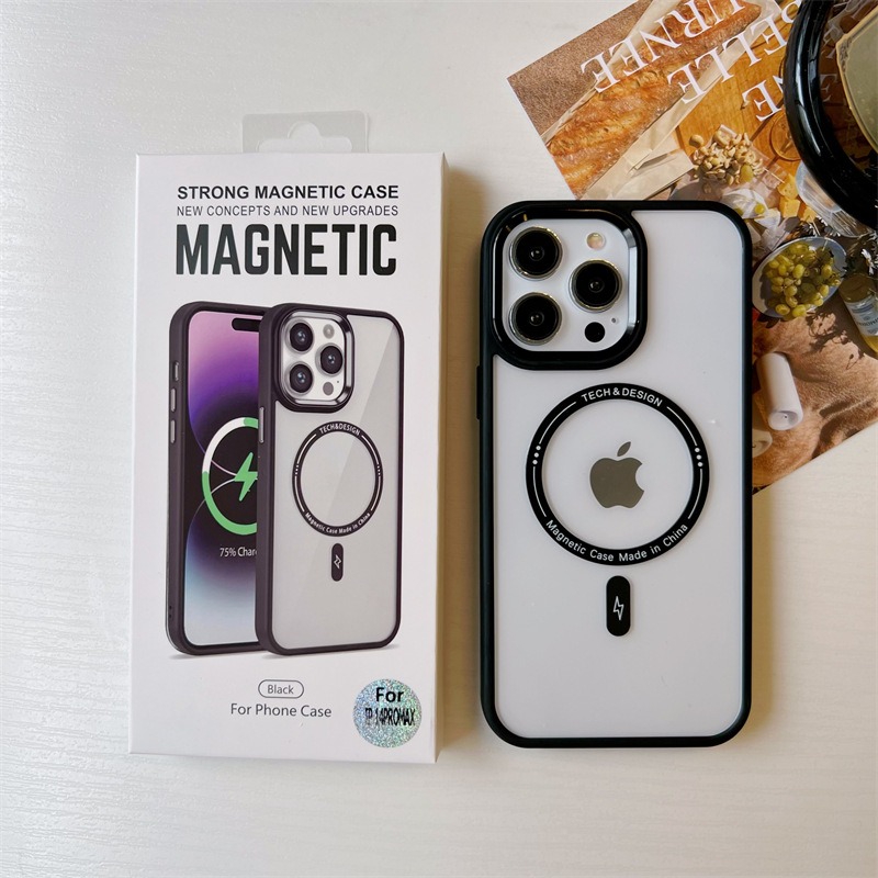 Ümbris Tech&Design Magsafe iPhone 15 (must/läbipaistev)