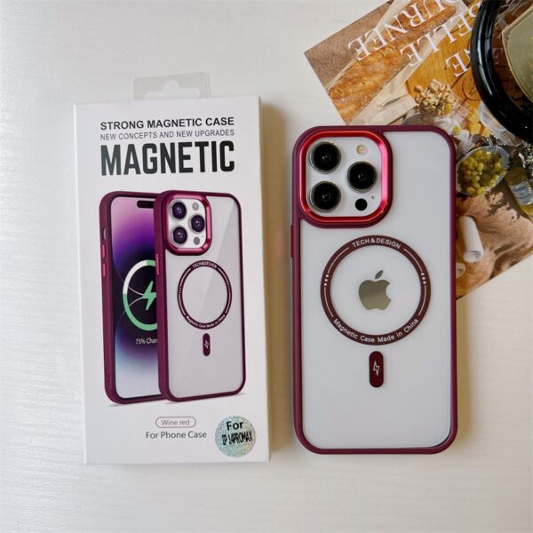 Ümbris Tech&Design Magsafe iPhone 12 / 12 Pro (punane/läbipaistev)