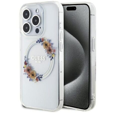 Ümbris Guess GUHMP15LHFWFCT MagSafe Flowers Iphone 15 Pro