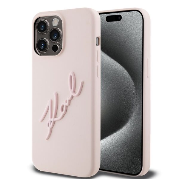 Karl Lagerfeld Silicoon Ümbris KLHCP15XSKSBMCP iPhone 15 Pro Max (roosa)