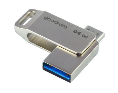 Mälupulk Goodram 64GB USB 3.2 Gen 1 USB / Type-C C OTG (hõbedane)