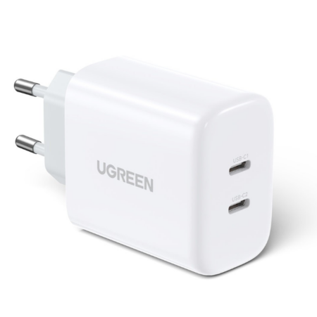 USB Adapter Ugreen CD243 2xUSB-C 40W (valge)