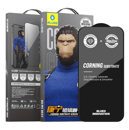 Kaitseklaas "Mr. Monkey Corning Gorilla" Full Glue Iphone 15 Pro Max Anti-counterfeiting  (must)