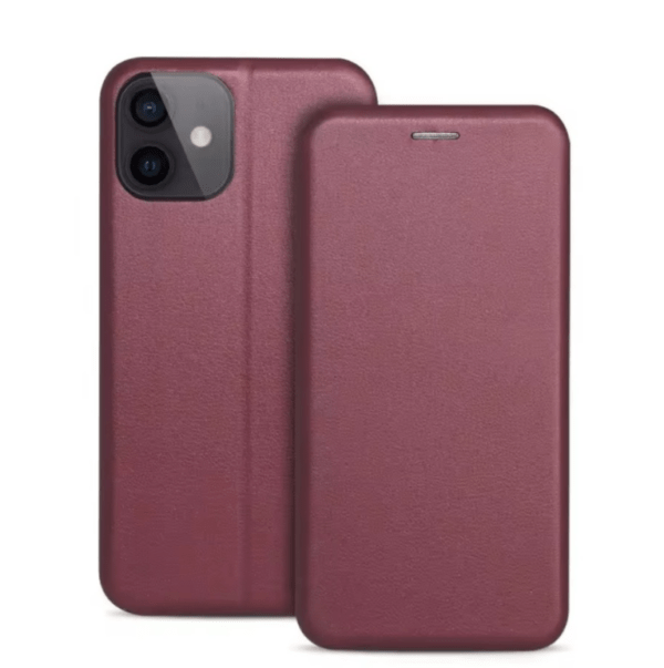 Ūmbris kaanega "Book Elegance" Xiaomi Redmi Note 13 Pro 5G / Poco X6 5G (viinamari)