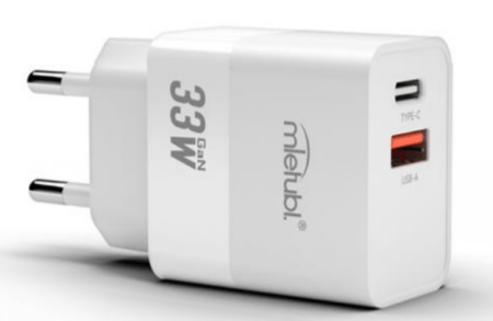 Adapter Mletubl MTB-CS06E Type-C+USB 33W (valge)